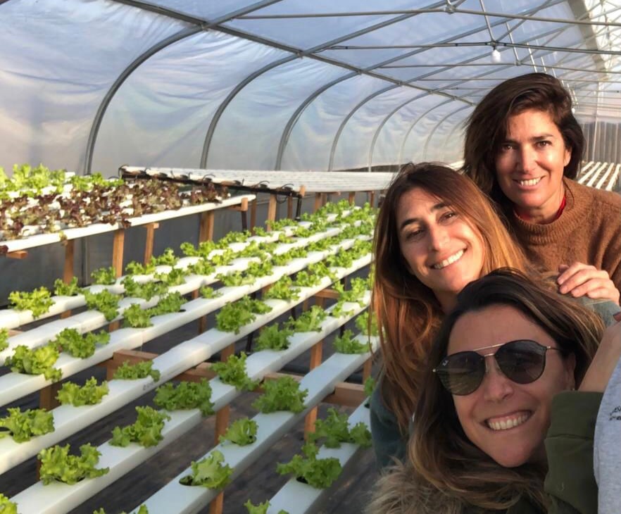 Tres abogadas se le animan a la agricultura con un innovador método en Funes